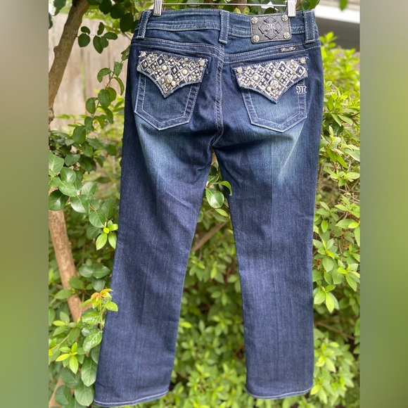 ***SOLD*** MISS ME Signature Boot Cut Embellished Flap Pocket Jeans Size 30 x 30 - Picture 8 of 12